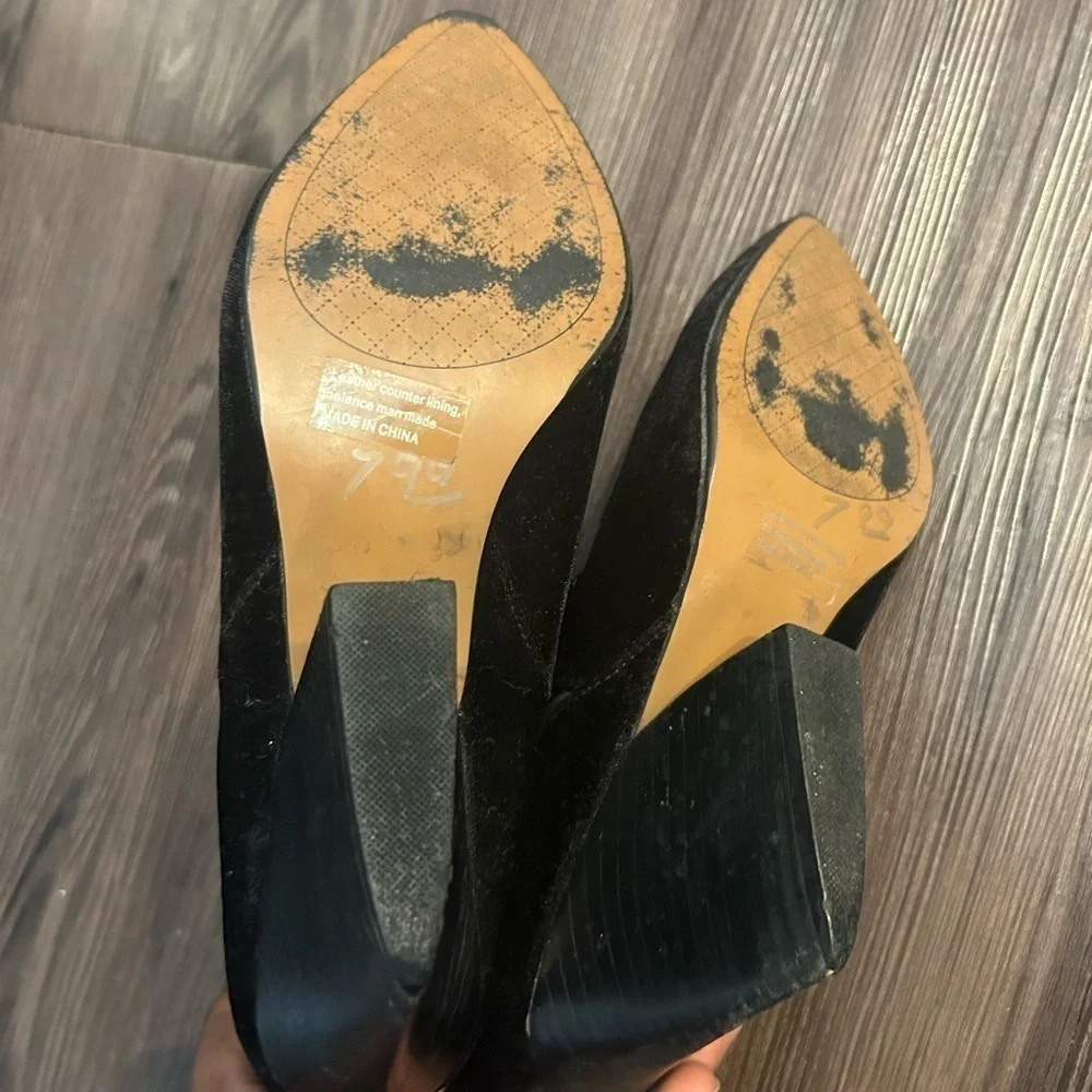 Report Footwear Myrna Black Velvet Ankle Booties